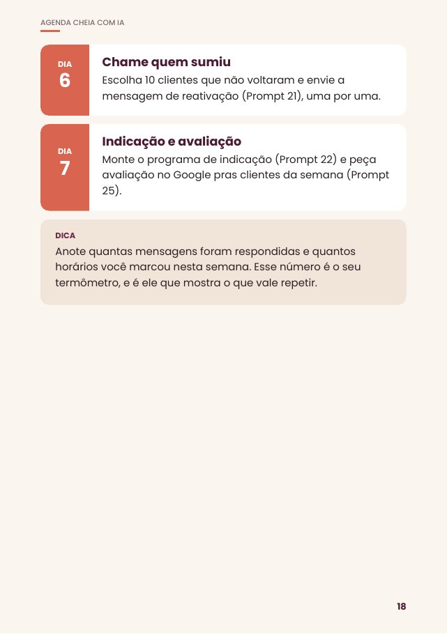 Página do plano de 7 dias